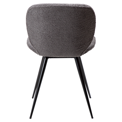 [var:Bezug=Stone RPES Bouclé-Stoff mit schwarzen Beinen] CLOUD Stuhl