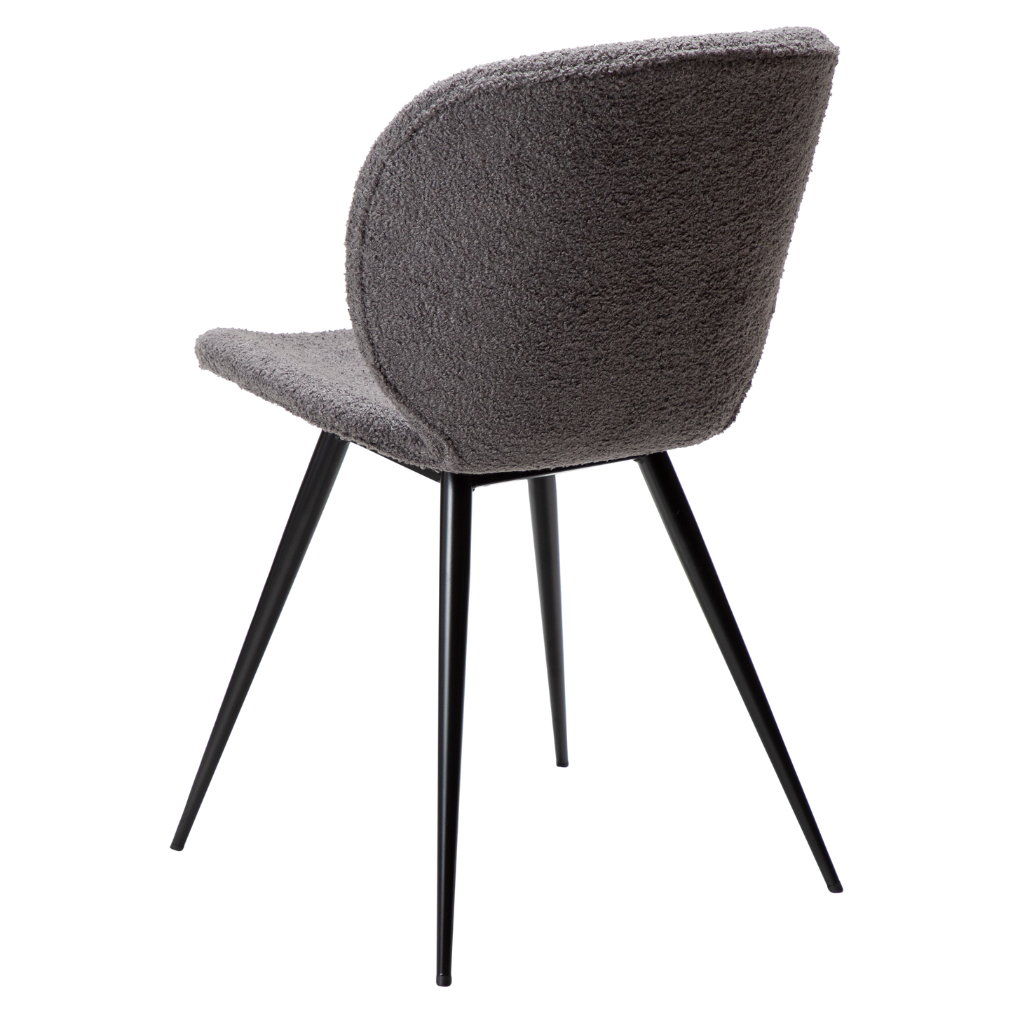 [var:Bezug=Stone RPES Bouclé-Stoff mit schwarzen Beinen] CLOUD Stuhl