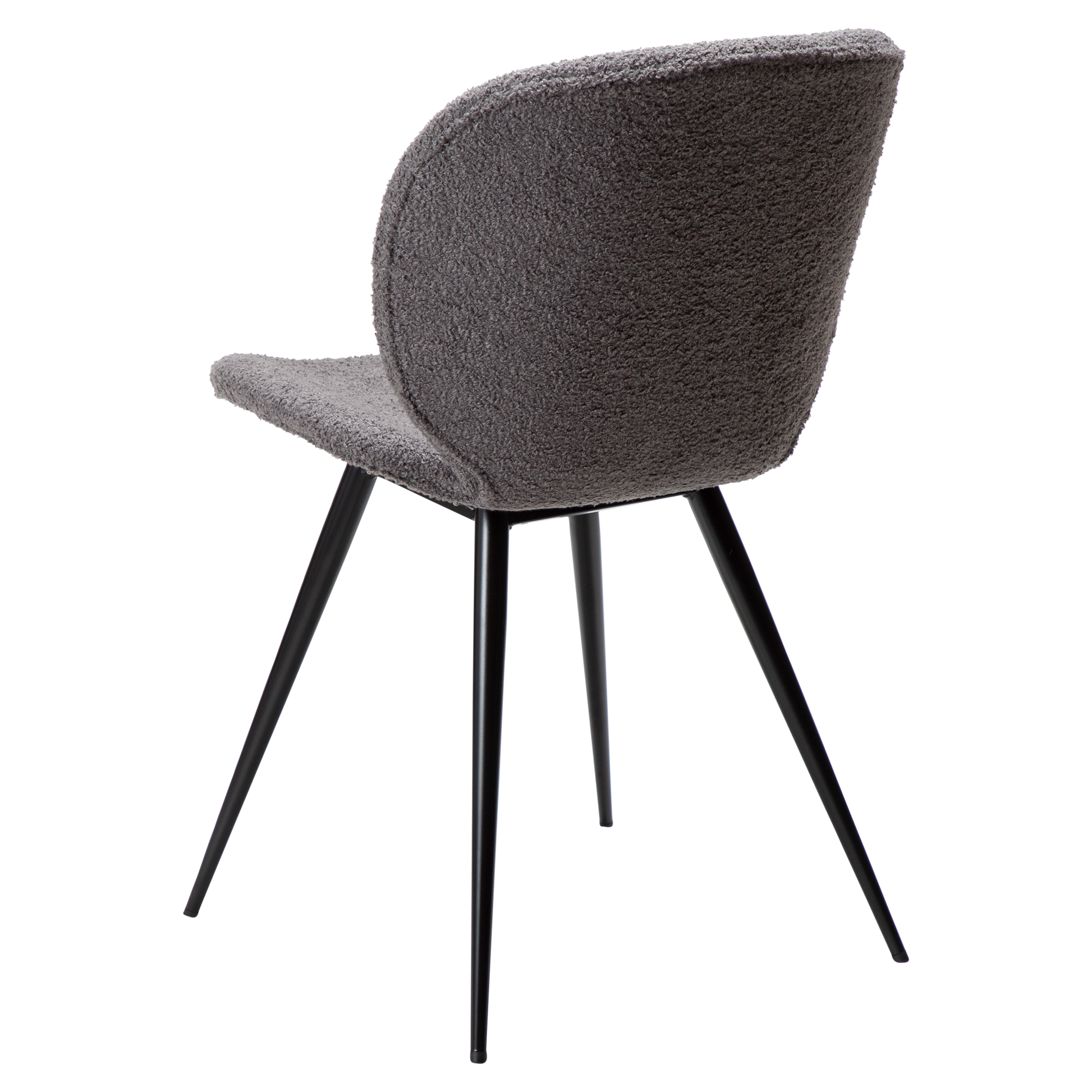[var:Bezug=Stone RPES Bouclé-Stoff mit schwarzen Beinen] CLOUD Stuhl