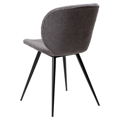 [var:Bezug=Stone RPES Bouclé-Stoff mit schwarzen Beinen] CLOUD Stuhl