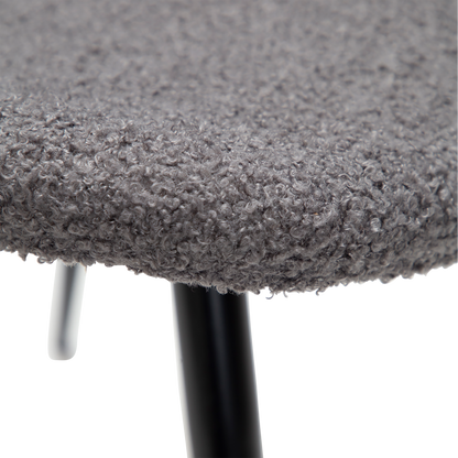 [var:Bezug=Stone RPES Bouclé-Stoff mit schwarzen Beinen] CLOUD Stuhl