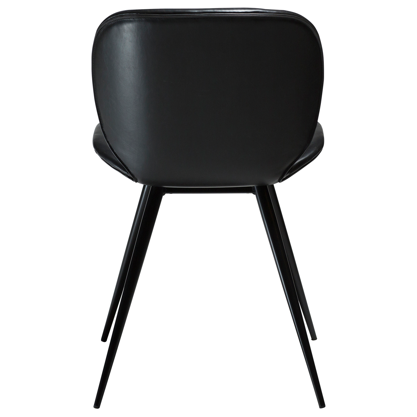 [var:Bezug=Vintage schwarzes Kunstleder mit runden schwarzen Beinen] CLOUD Stuhl