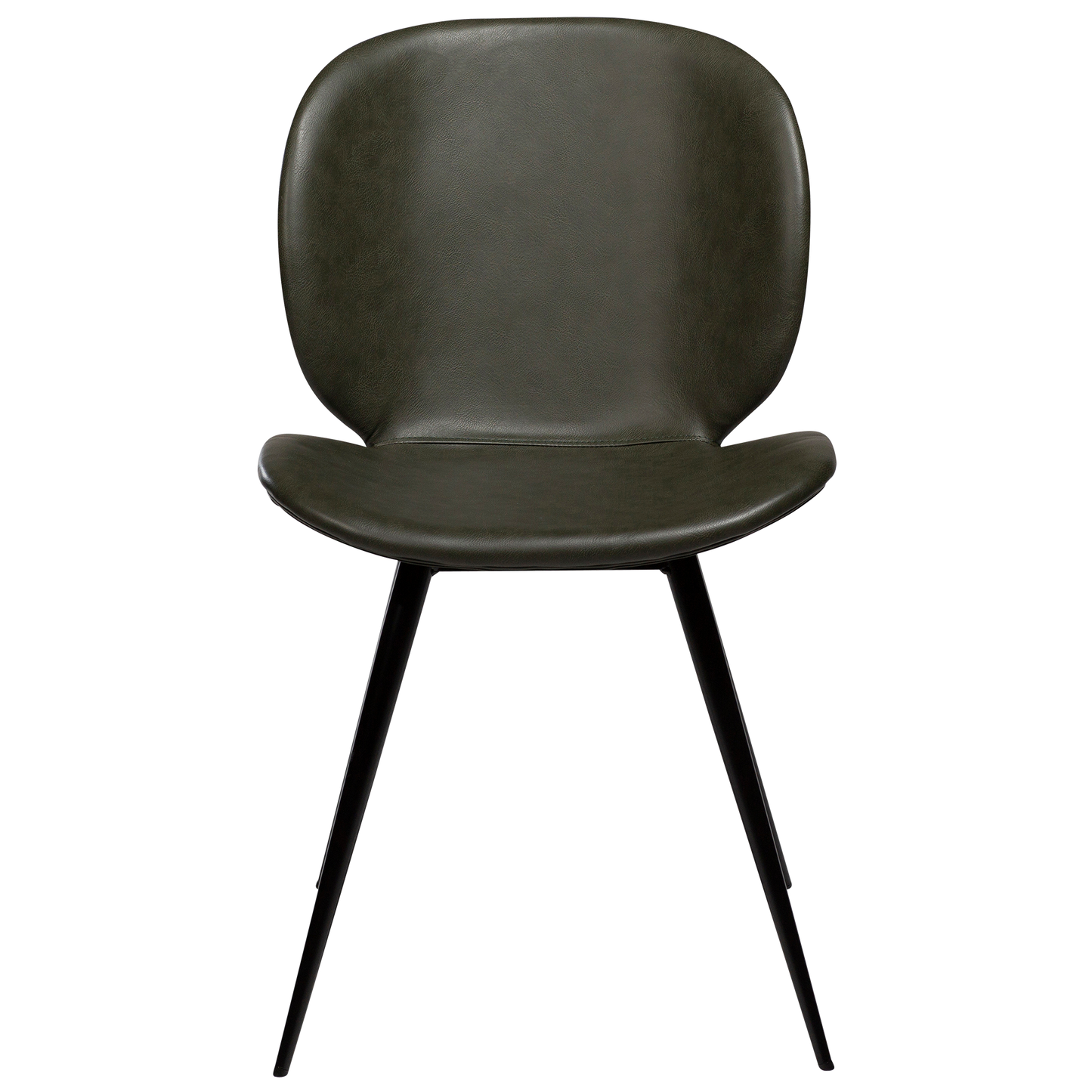 [var:Bezug=Vintage grünes Kunstleder mit runden schwarzen Beinen] CLOUD Stuhl