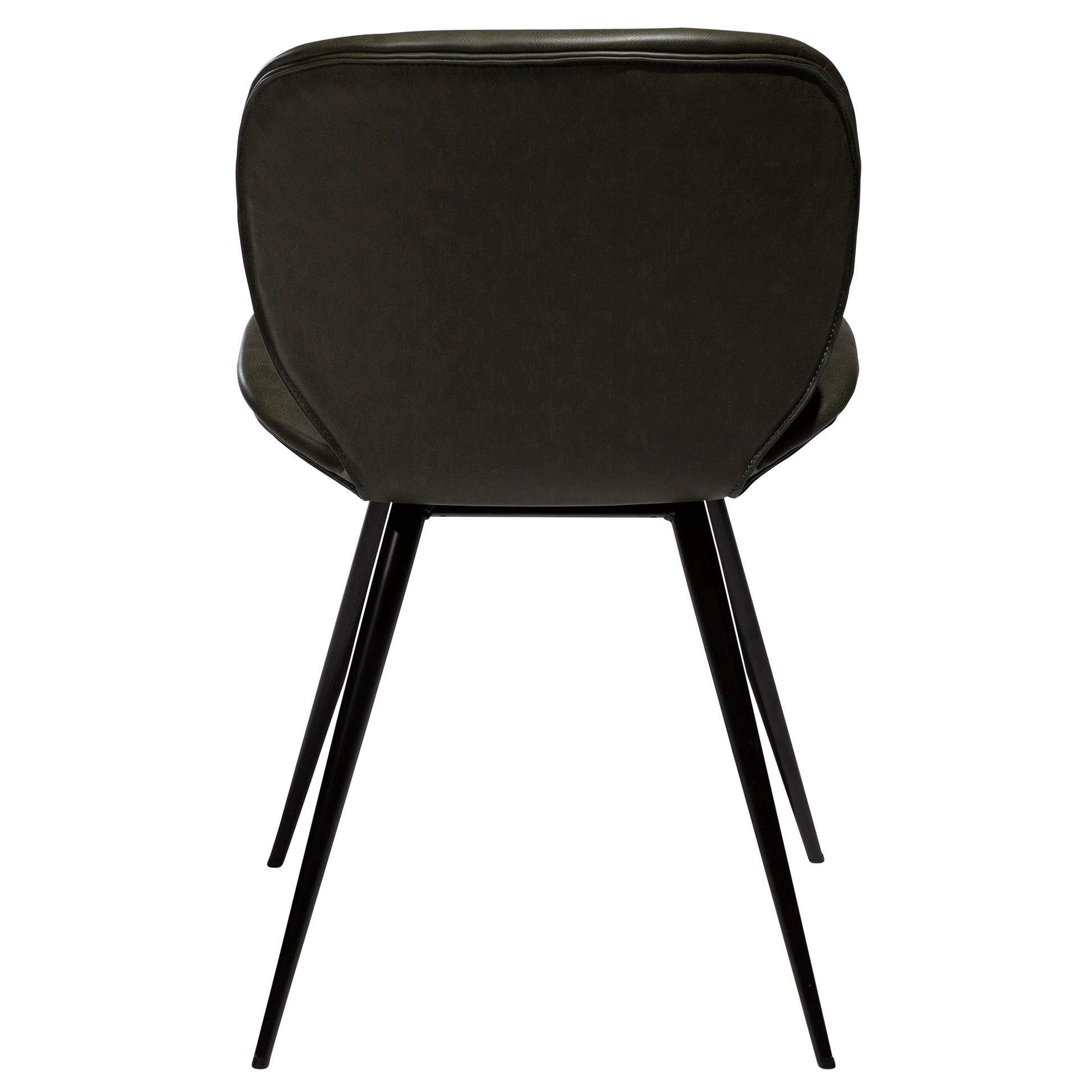 [var:Bezug=Vintage grünes Kunstleder mit runden schwarzen Beinen] CLOUD Stuhl