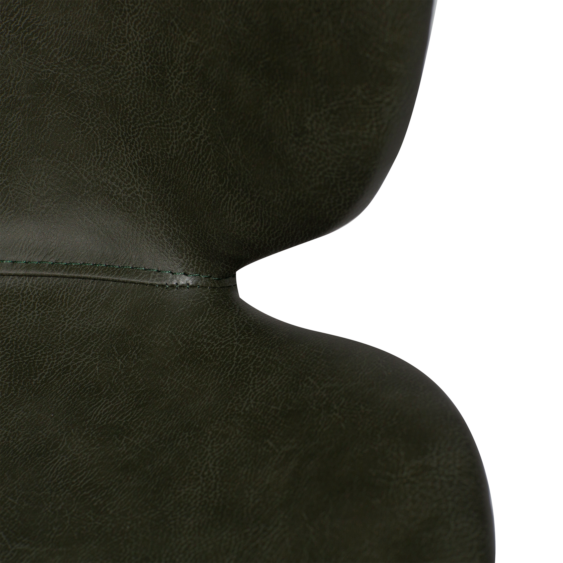 [var:Bezug=Vintage grünes Kunstleder mit runden schwarzen Beinen] CLOUD Stuhl