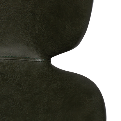 [var:Bezug=Vintage grünes Kunstleder mit runden schwarzen Beinen] CLOUD Stuhl