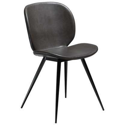 [var:Bezug=Vintage graues Kunstleder mit runden schwarzen Beinen] CLOUD Stuhl