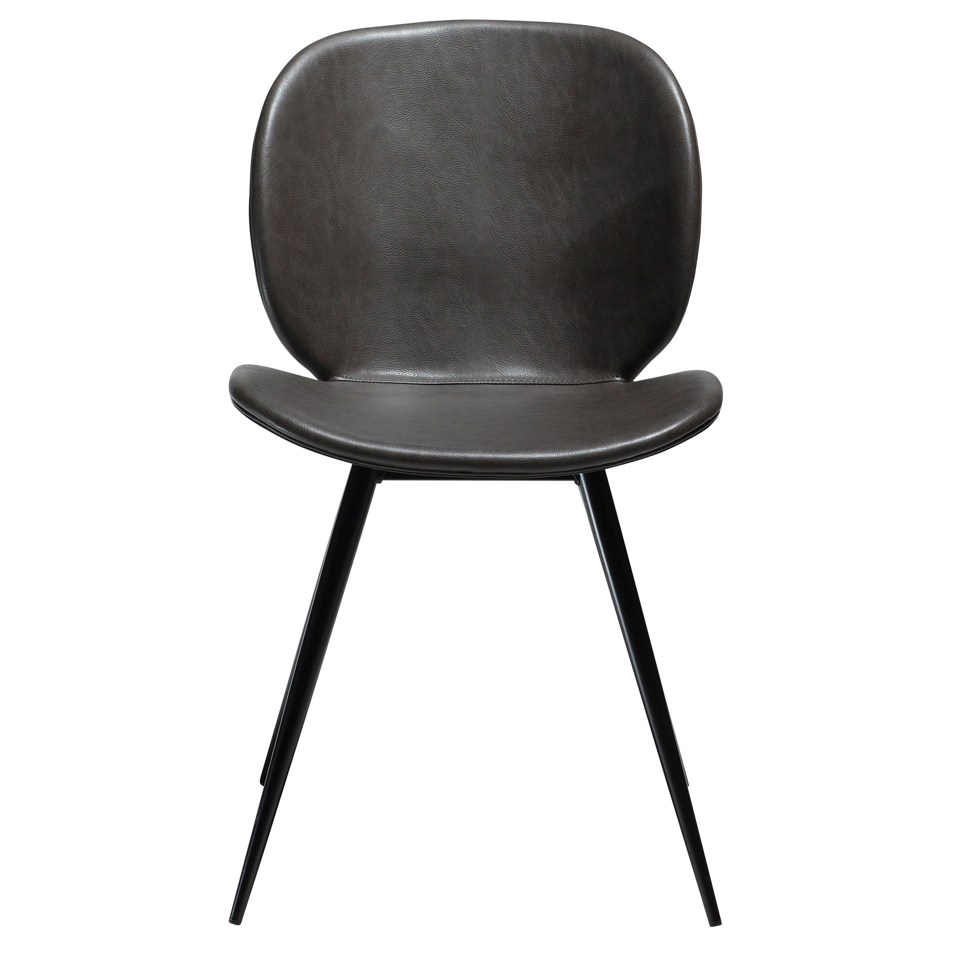 [var:Bezug=Vintage graues Kunstleder mit runden schwarzen Beinen] CLOUD Stuhl