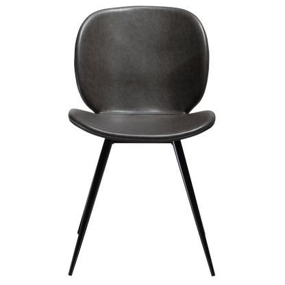 [var:Bezug=Vintage graues Kunstleder mit runden schwarzen Beinen] CLOUD Stuhl