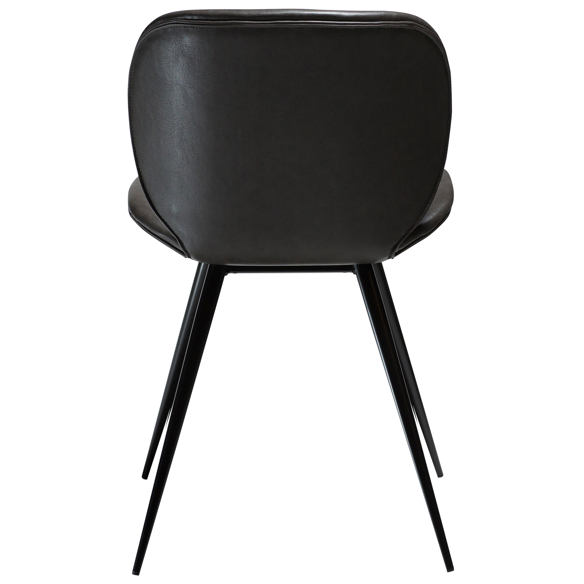 [var:Bezug=Vintage graues Kunstleder mit runden schwarzen Beinen] CLOUD Stuhl