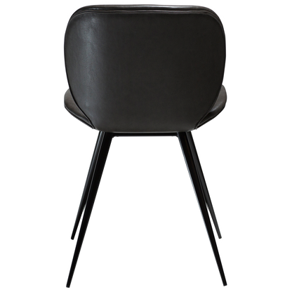 [var:Bezug=Vintage graues Kunstleder mit runden schwarzen Beinen] CLOUD Stuhl