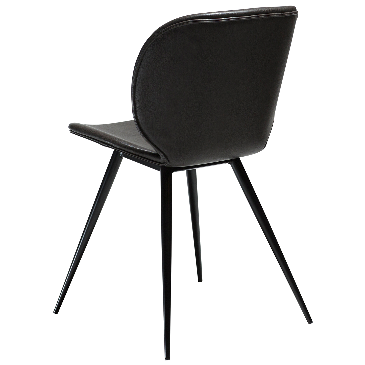 [var:Bezug=Vintage graues Kunstleder mit runden schwarzen Beinen] CLOUD Stuhl