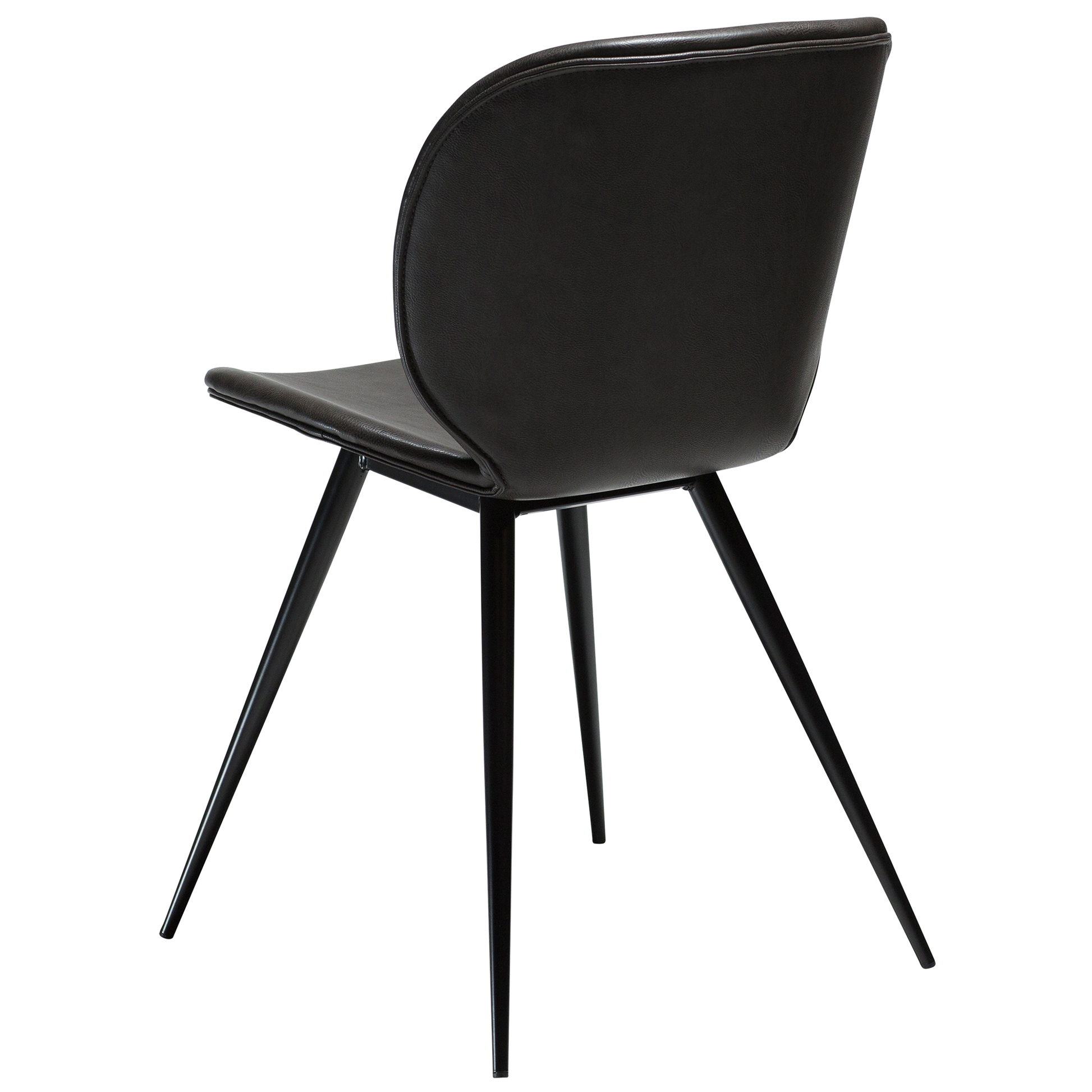 [var:Bezug=Vintage graues Kunstleder mit runden schwarzen Beinen] CLOUD Stuhl