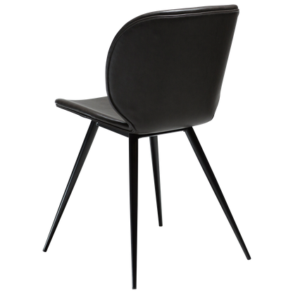 [var:Bezug=Vintage graues Kunstleder mit runden schwarzen Beinen] CLOUD Stuhl