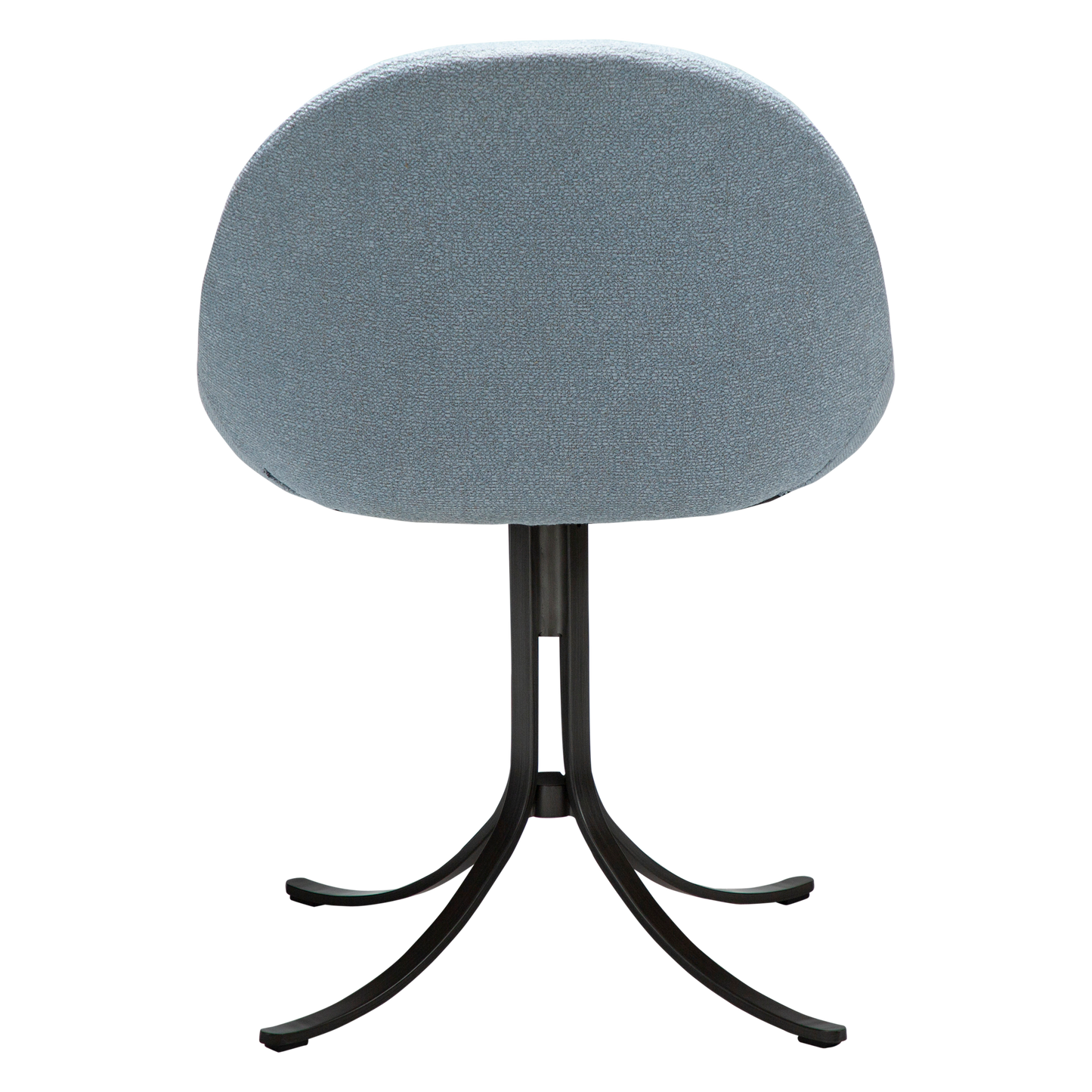 [var:Bezug=Blauer Nebel Bouclé-Stoff mit antiken Zinn-Drehfüßen] DOLO Stuhl