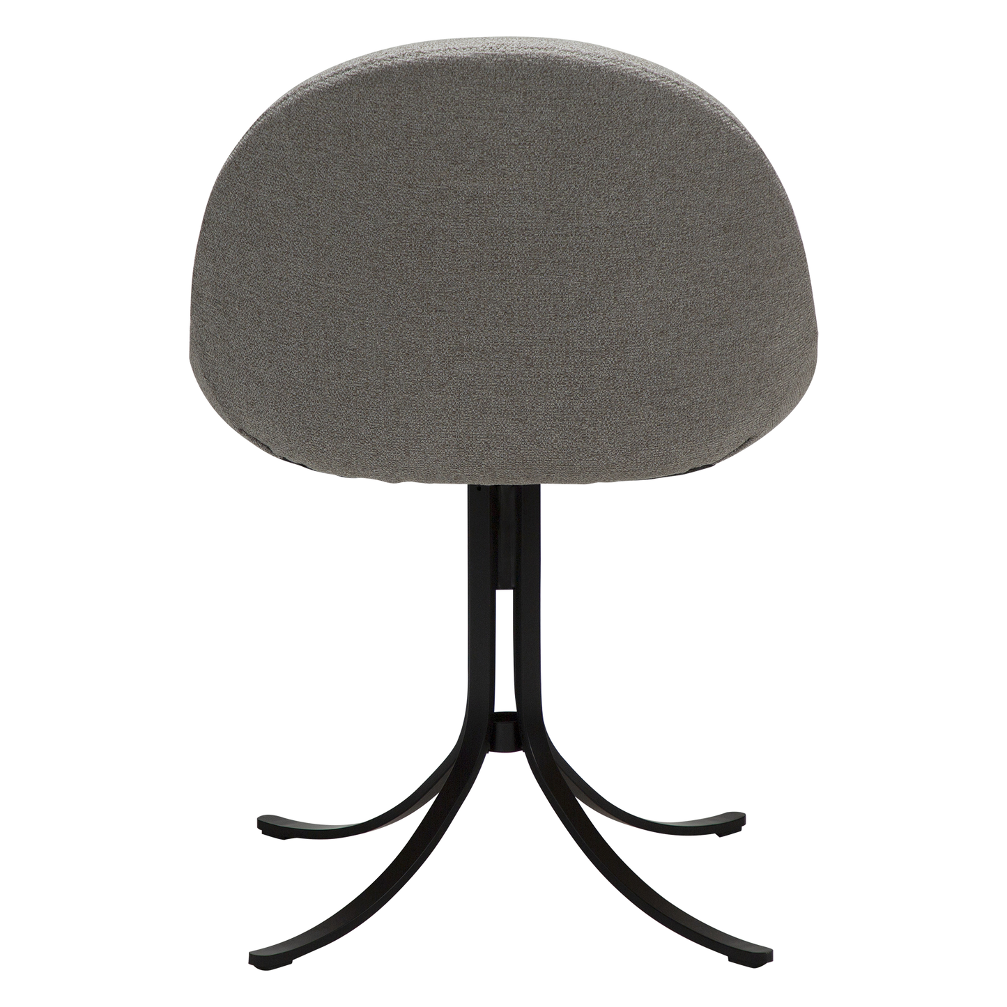 [var:Bezug=Kiesel-Erde Bouclé-Stoff mit schwarzen Schwenkbeinen] DOLO Stuhl