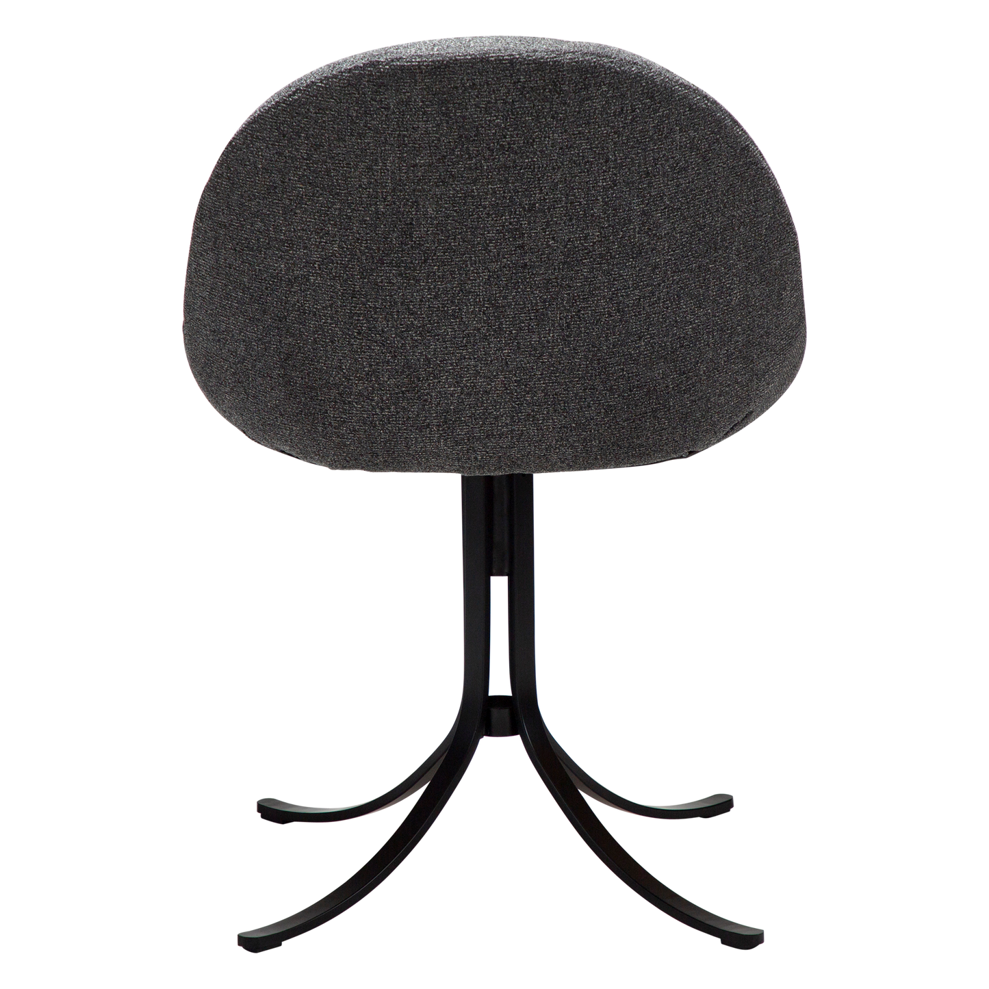 [var:Bezug=Kieselgrauer Bouclé-Stoff mit schwarzen Drehbeinen] DOLO Stuhl