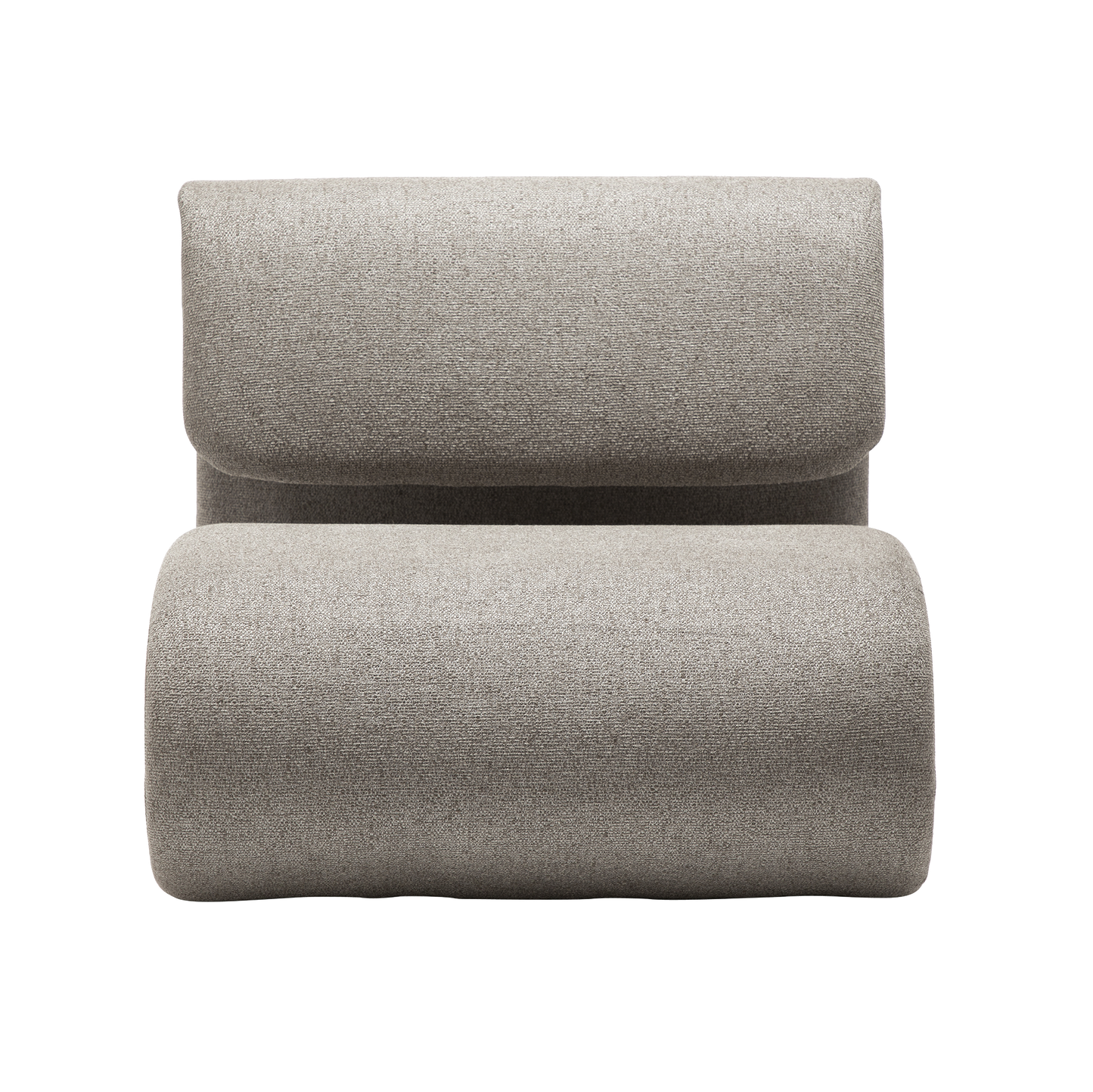 [var:Bezug=kiesel Erde Bouclé-Stoff] DUBNA Lounge-Stuhl