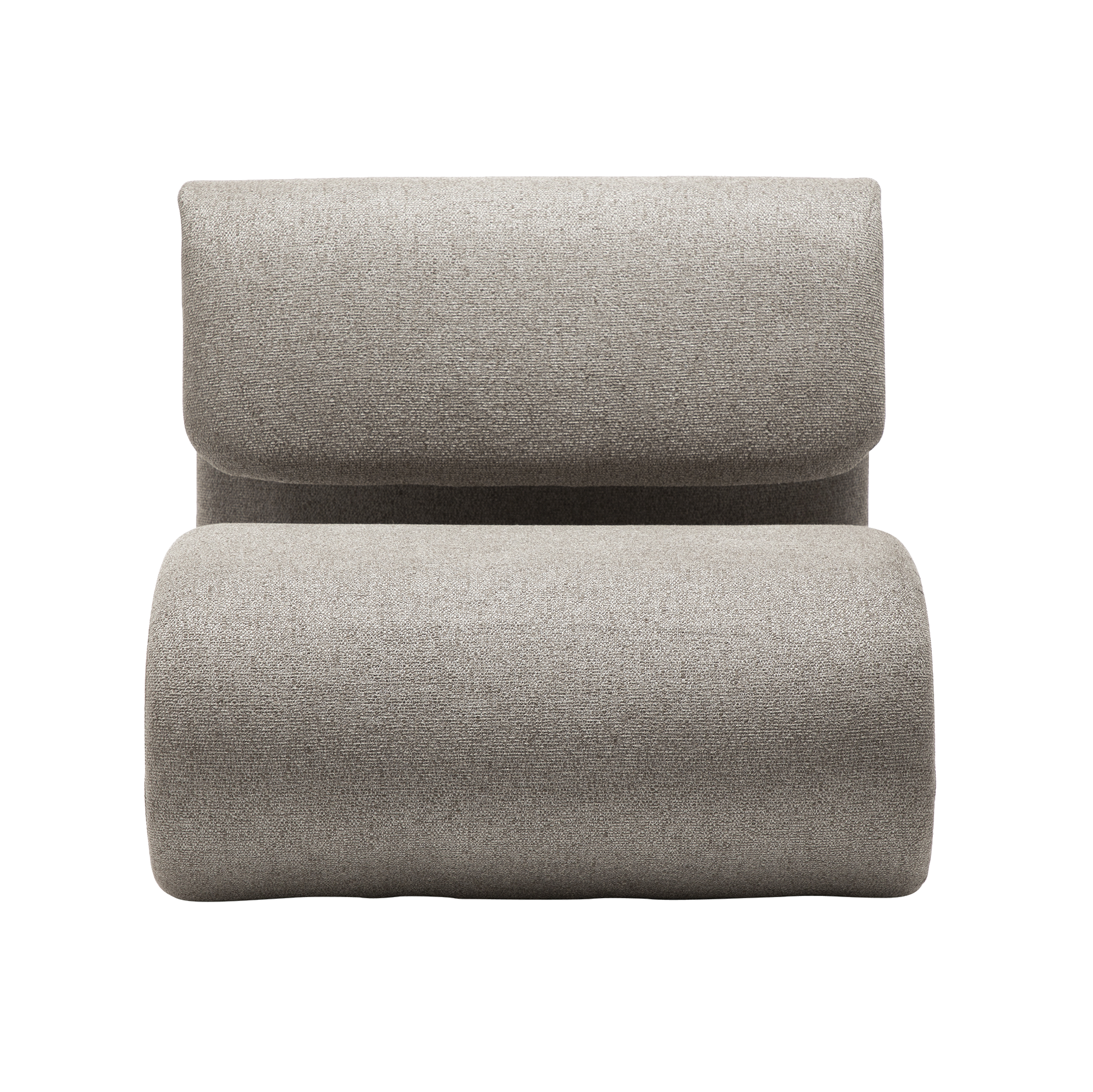 [var:Bezug=kiesel Erde Bouclé-Stoff] DUBNA Lounge-Stuhl