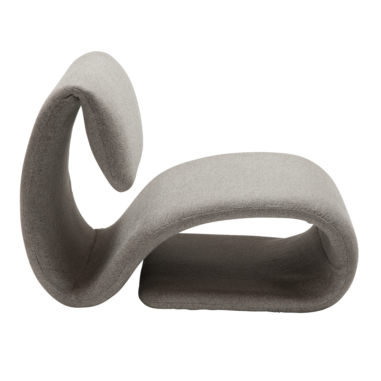 [var:Bezug=kiesel Erde Bouclé-Stoff] DUBNA Lounge-Stuhl