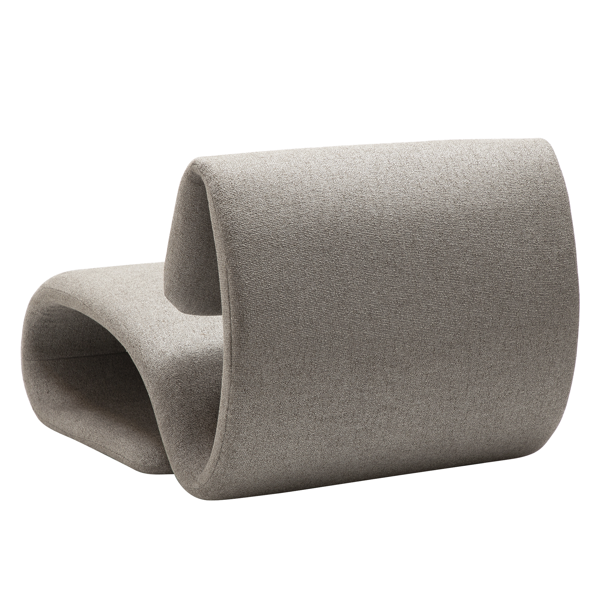 [var:Bezug=kiesel Erde Bouclé-Stoff] DUBNA Lounge-Stuhl