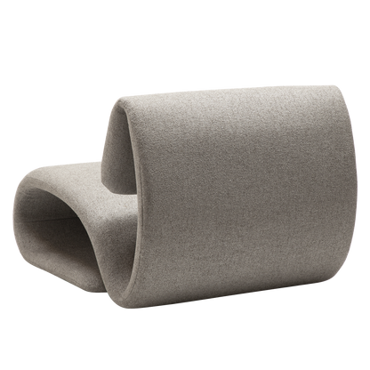 [var:Bezug=kiesel Erde Bouclé-Stoff] DUBNA Lounge-Stuhl