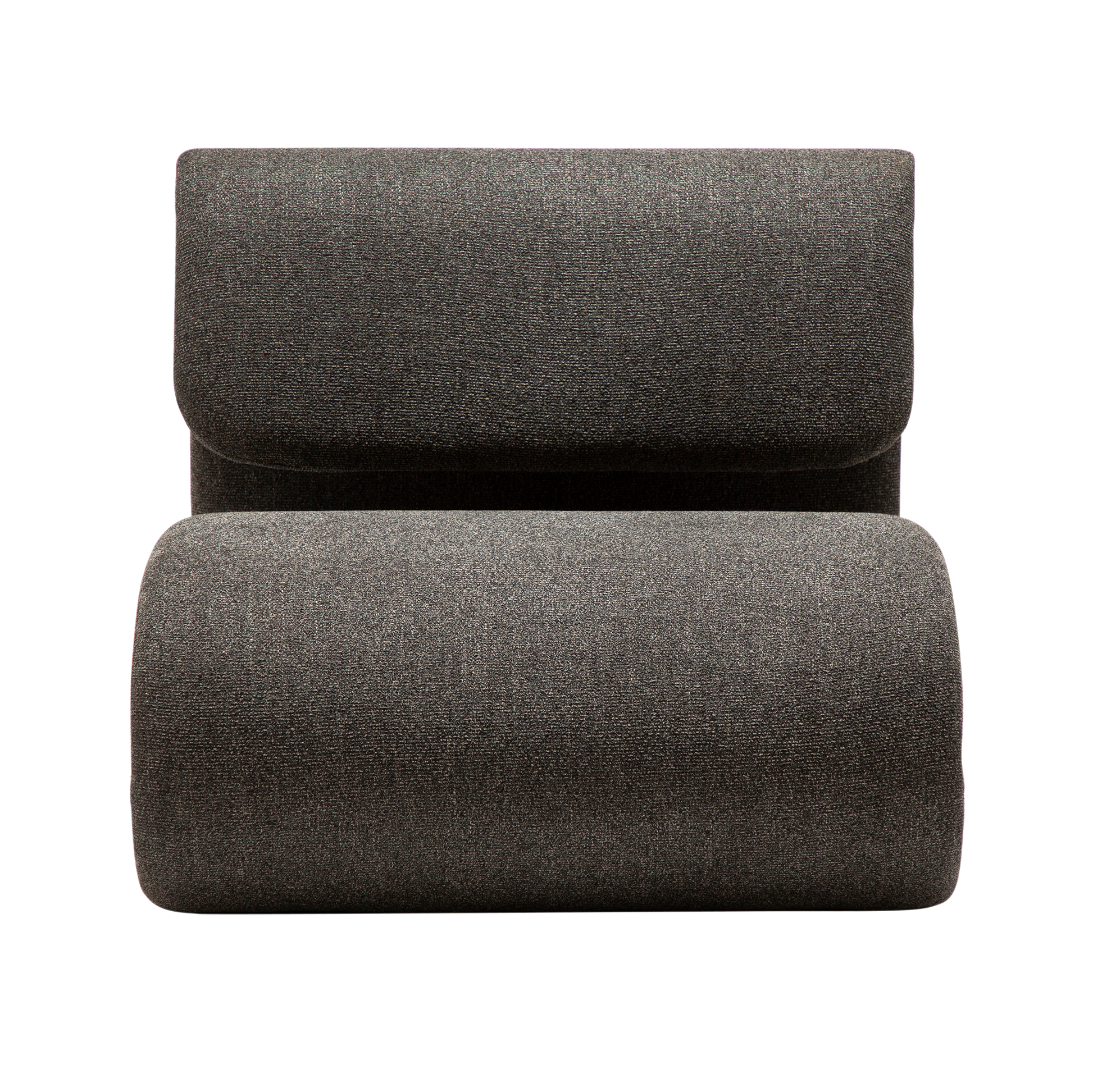 [var:Bezug=Kieselgrauer Bouclé-Stoff] DUBNA Lounge-Stuhl