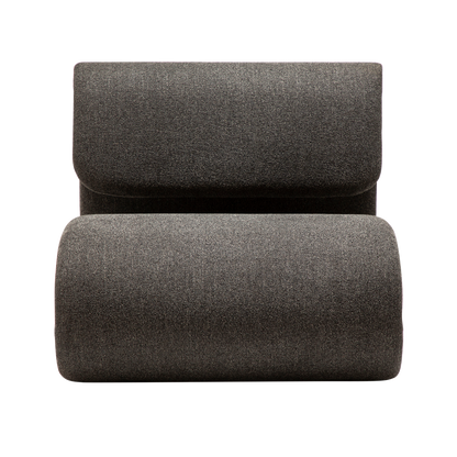 [var:Bezug=Kieselgrauer Bouclé-Stoff] DUBNA Lounge-Stuhl