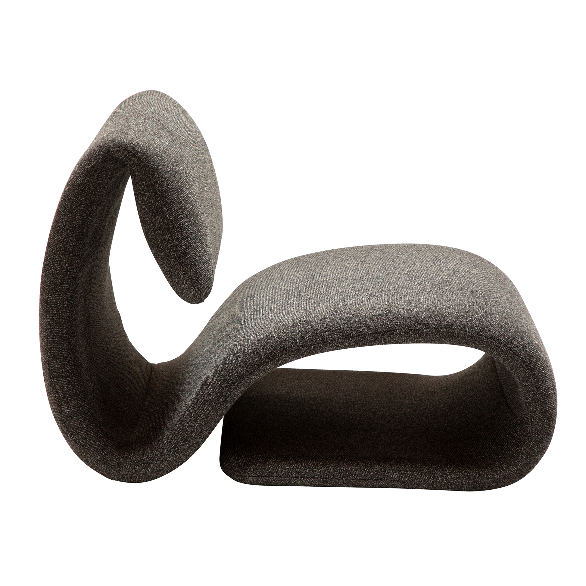 [var:Bezug=Kieselgrauer Bouclé-Stoff] DUBNA Lounge-Stuhl