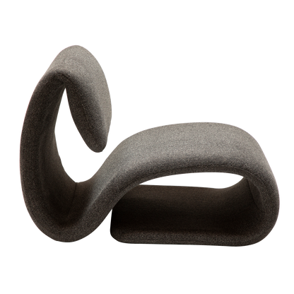 [var:Bezug=Kieselgrauer Bouclé-Stoff] DUBNA Lounge-Stuhl