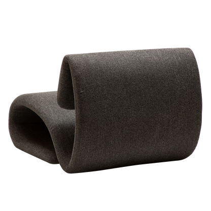 [var:Bezug=Kieselgrauer Bouclé-Stoff] DUBNA Lounge-Stuhl