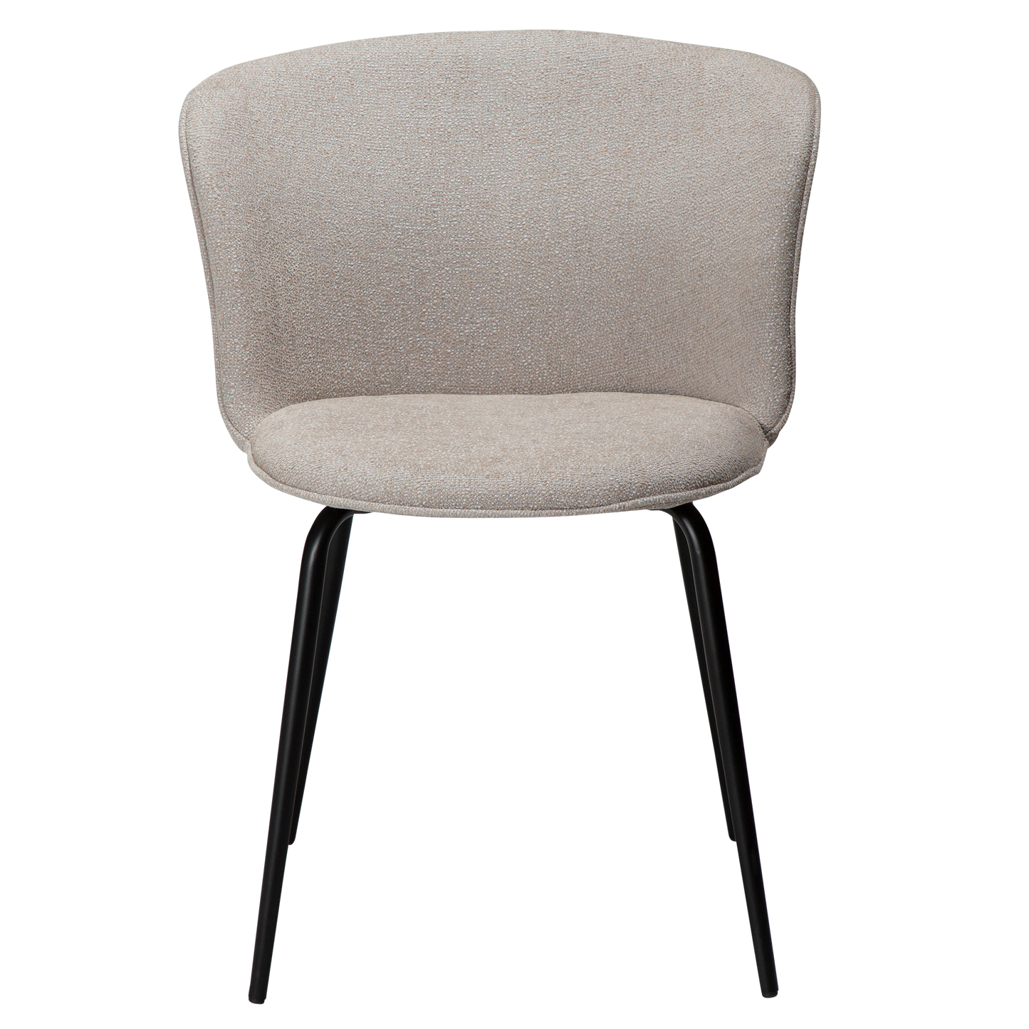 [var:Bezug=Kaschmir Bouclé-Stoff mit schwarzen Metallbeinen] EDEN Stuhl