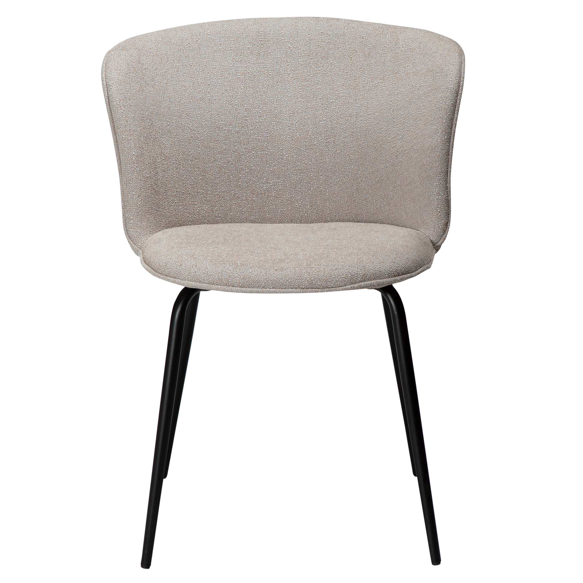 [var:Bezug=Kaschmir Bouclé-Stoff mit schwarzen Metallbeinen] EDEN Stuhl