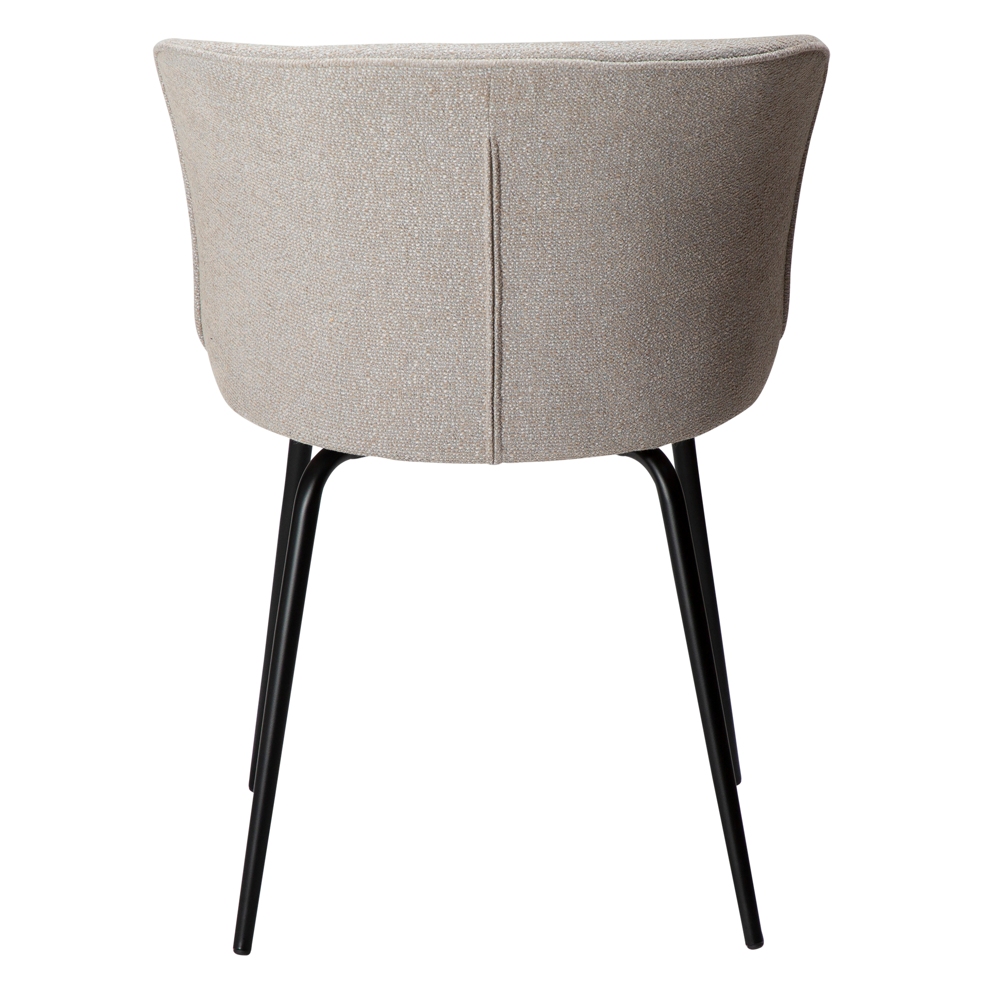[var:Bezug=Kaschmir Bouclé-Stoff mit schwarzen Metallbeinen] EDEN Stuhl