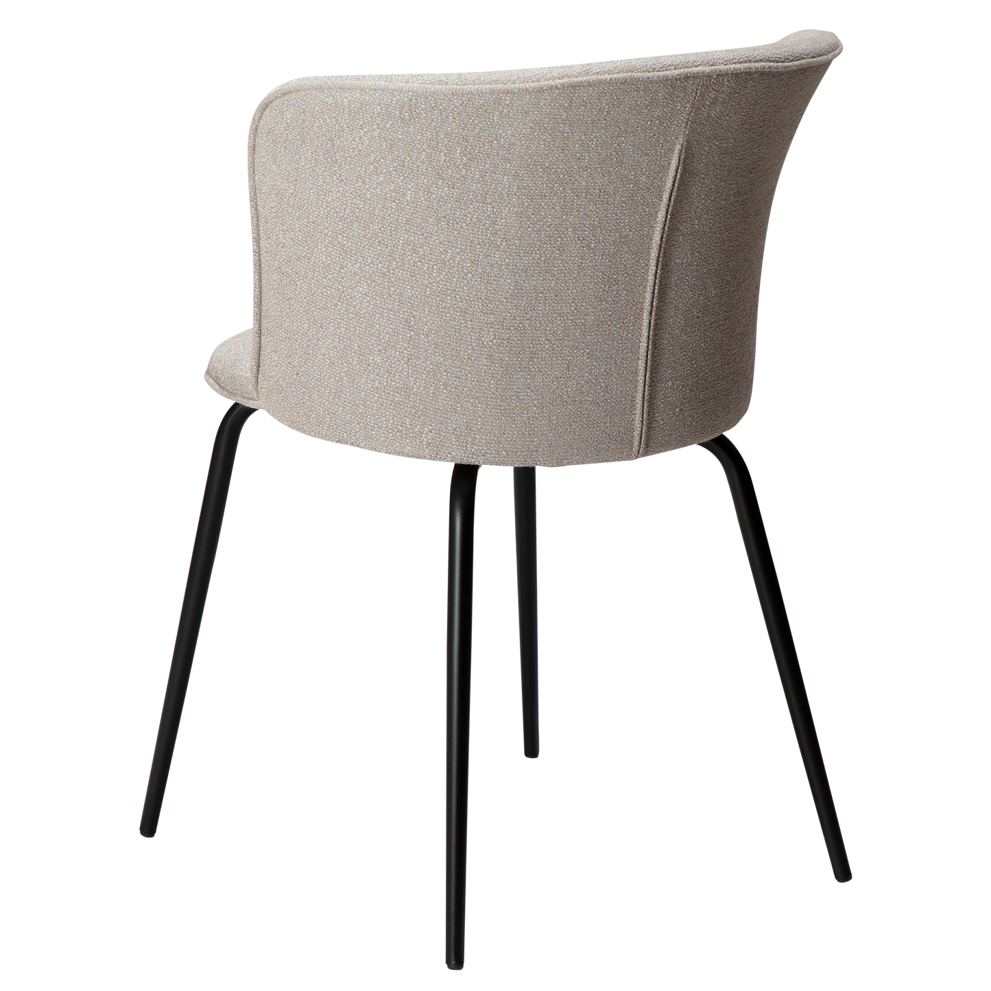 [var:Bezug=Kaschmir Bouclé-Stoff mit schwarzen Metallbeinen] EDEN Stuhl