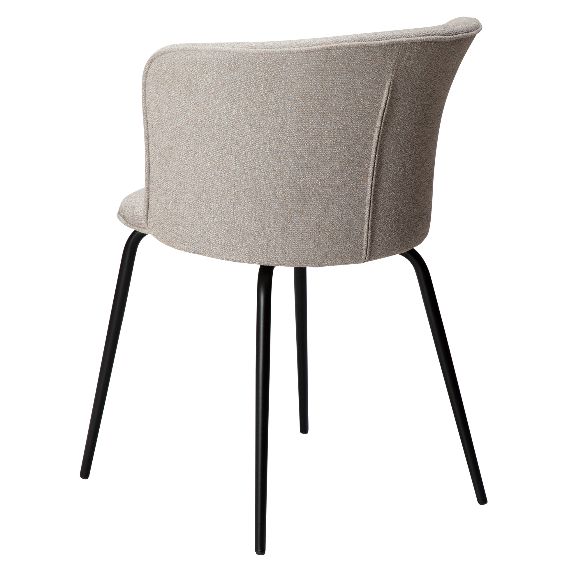 [var:Bezug=Kaschmir Bouclé-Stoff mit schwarzen Metallbeinen] EDEN Stuhl