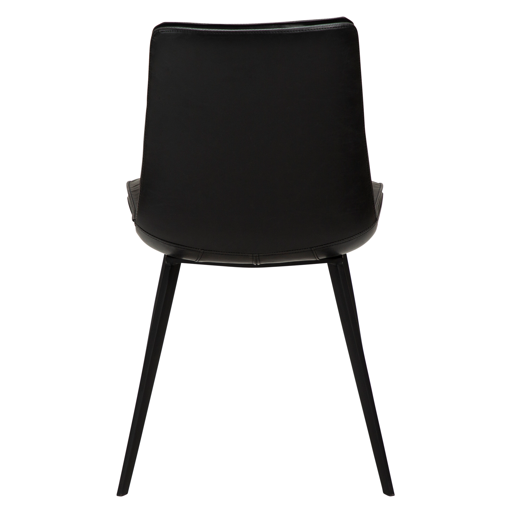 [var:Bezug=Vintage schwarzes Kunstleder mit schwarzen Beinen] FIERCE Stuhl