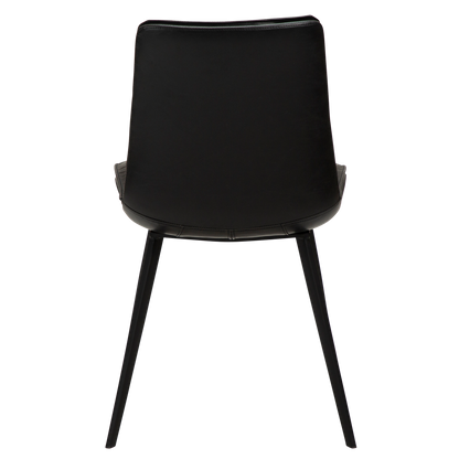 [var:Bezug=Vintage schwarzes Kunstleder mit schwarzen Beinen] FIERCE Stuhl