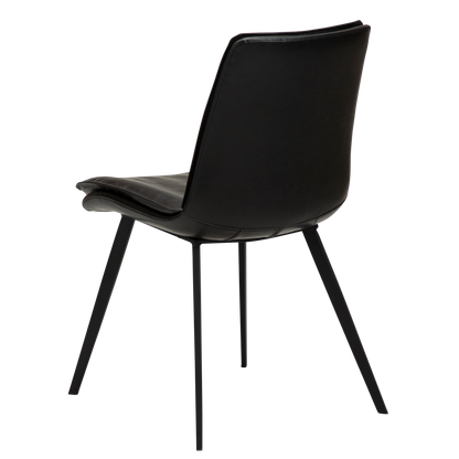 [var:Bezug=Vintage schwarzes Kunstleder mit schwarzen Beinen] FIERCE Stuhl