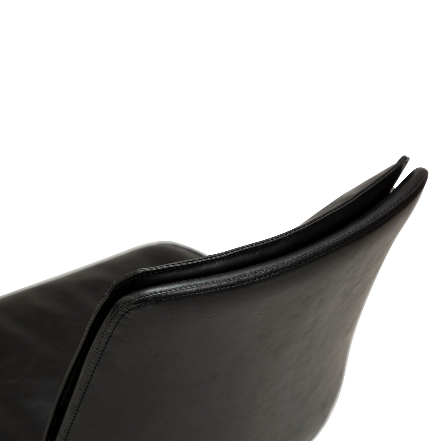 [var:Bezug=Vintage schwarzes Kunstleder mit schwarzen Beinen] FIERCE Stuhl