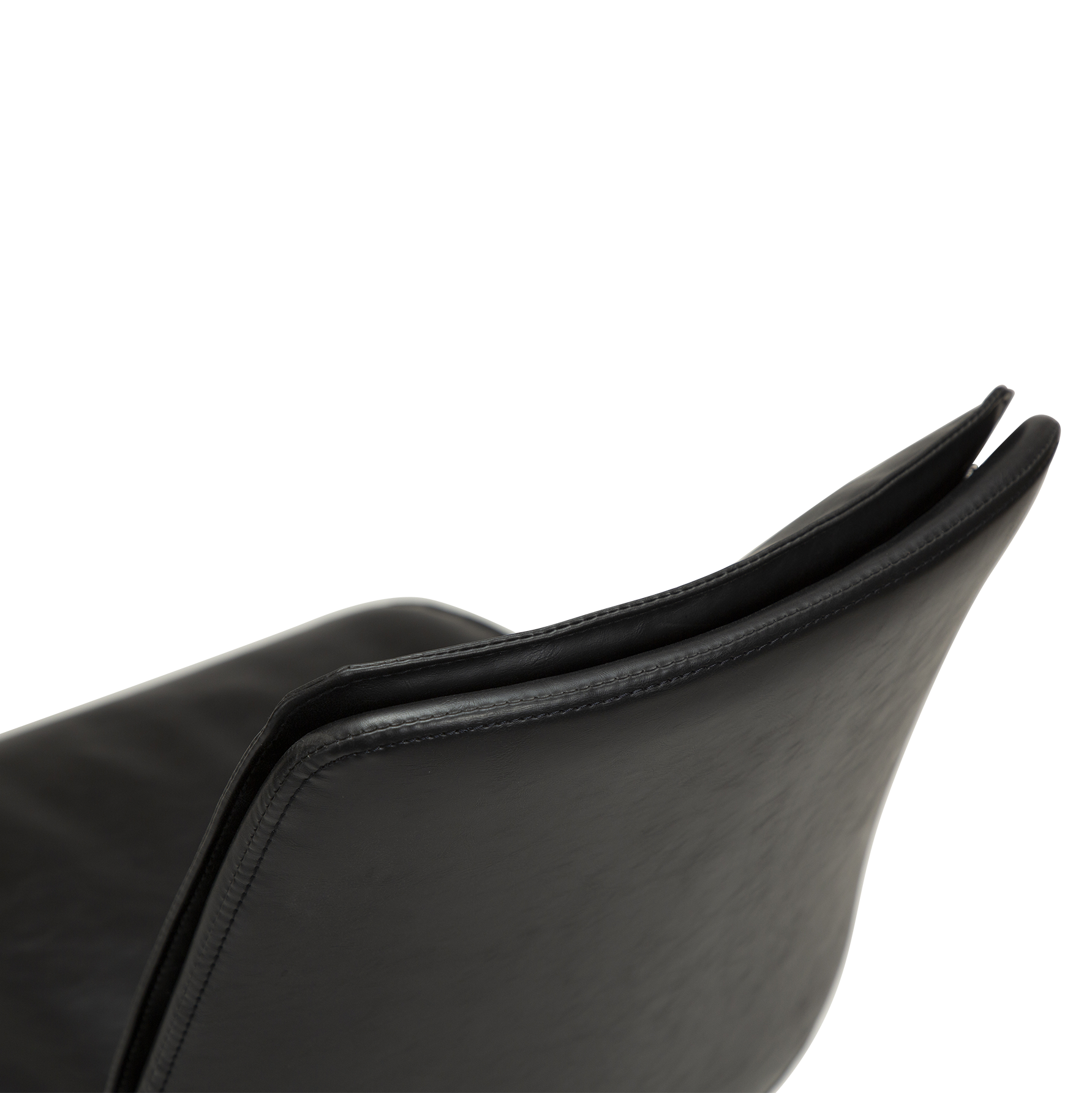 [var:Bezug=Vintage schwarzes Kunstleder mit schwarzen Beinen] FIERCE Stuhl