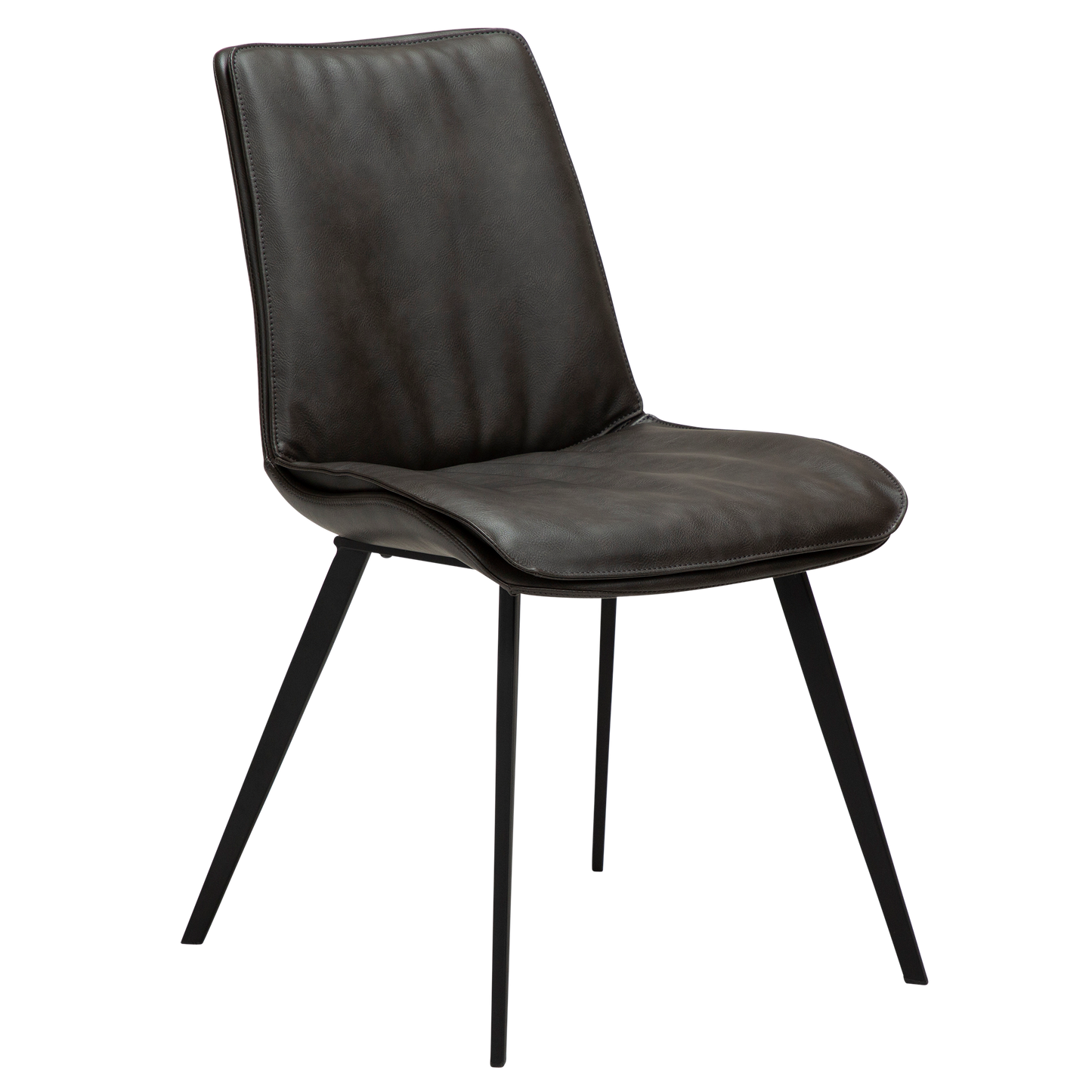 [var:Bezug=Vintage graues Kunstleder mit schwarzen Beinen] FIERCE Stuhl