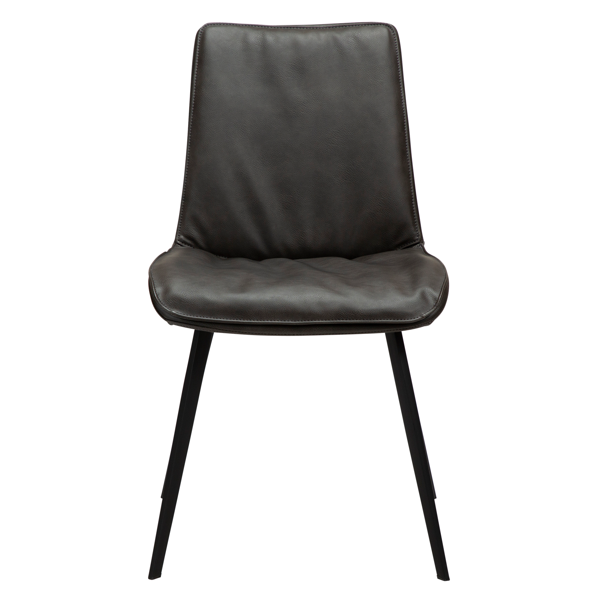 [var:Bezug=Vintage graues Kunstleder mit schwarzen Beinen] FIERCE Stuhl