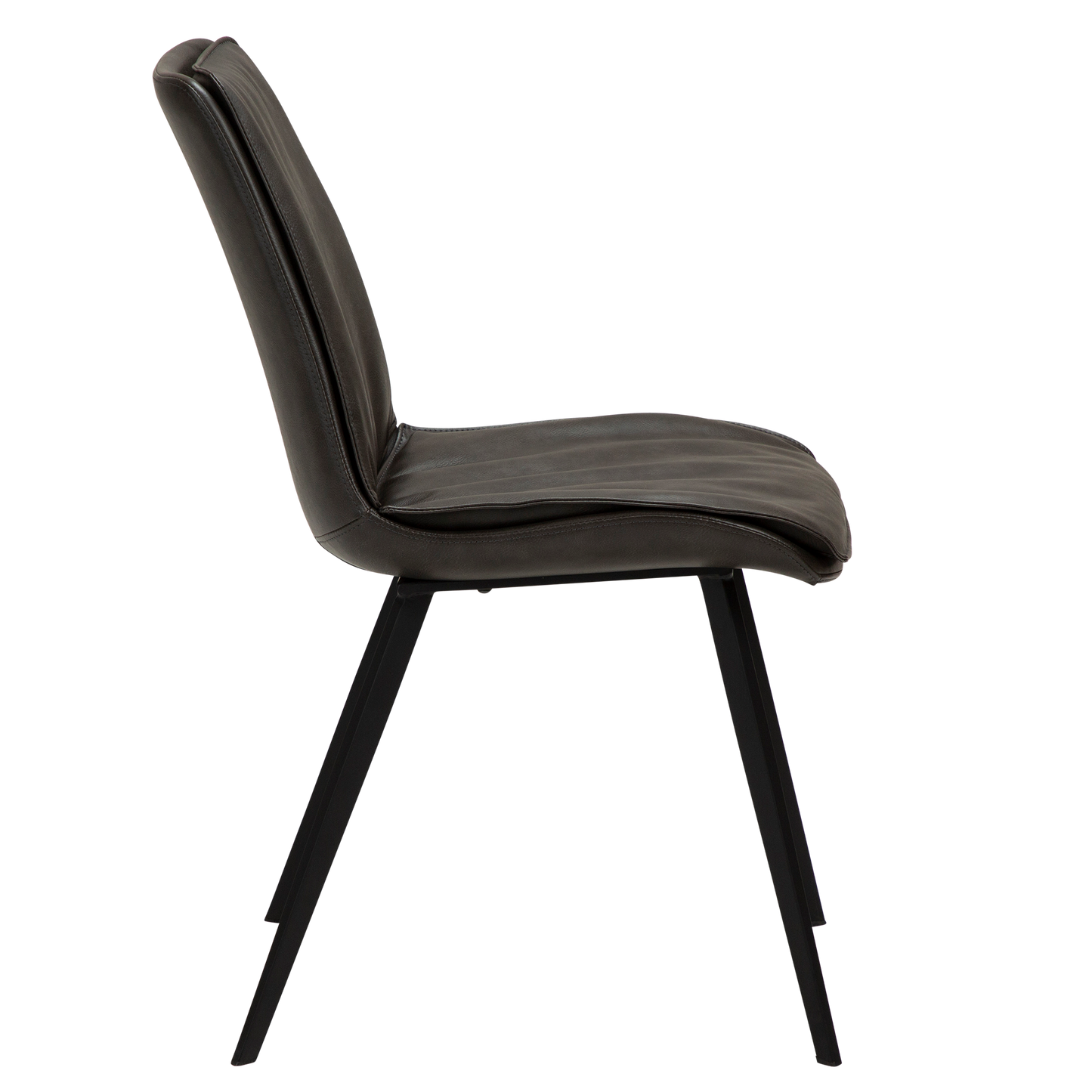 [var:Bezug=Vintage graues Kunstleder mit schwarzen Beinen] FIERCE Stuhl