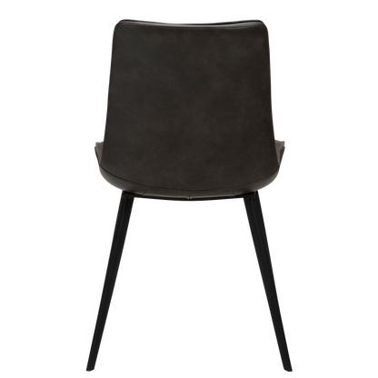 [var:Bezug=Vintage graues Kunstleder mit schwarzen Beinen] FIERCE Stuhl