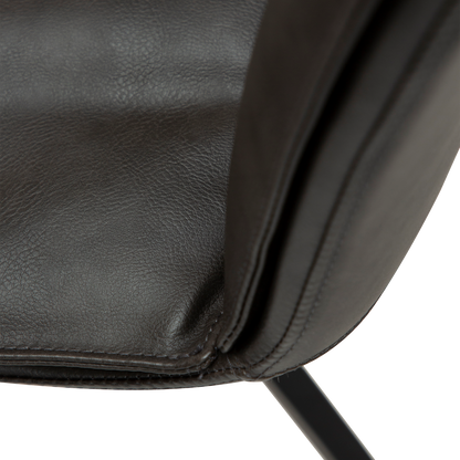 [var:Bezug=Vintage graues Kunstleder mit schwarzen Beinen] FIERCE Stuhl