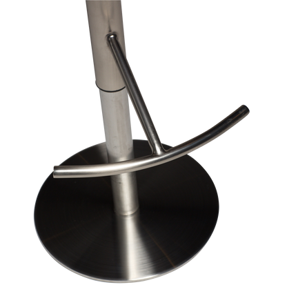 [var:Bezug=Hellbraunes Leder mit gebürstetem Gasliftfuß] FLAIR Barhocker