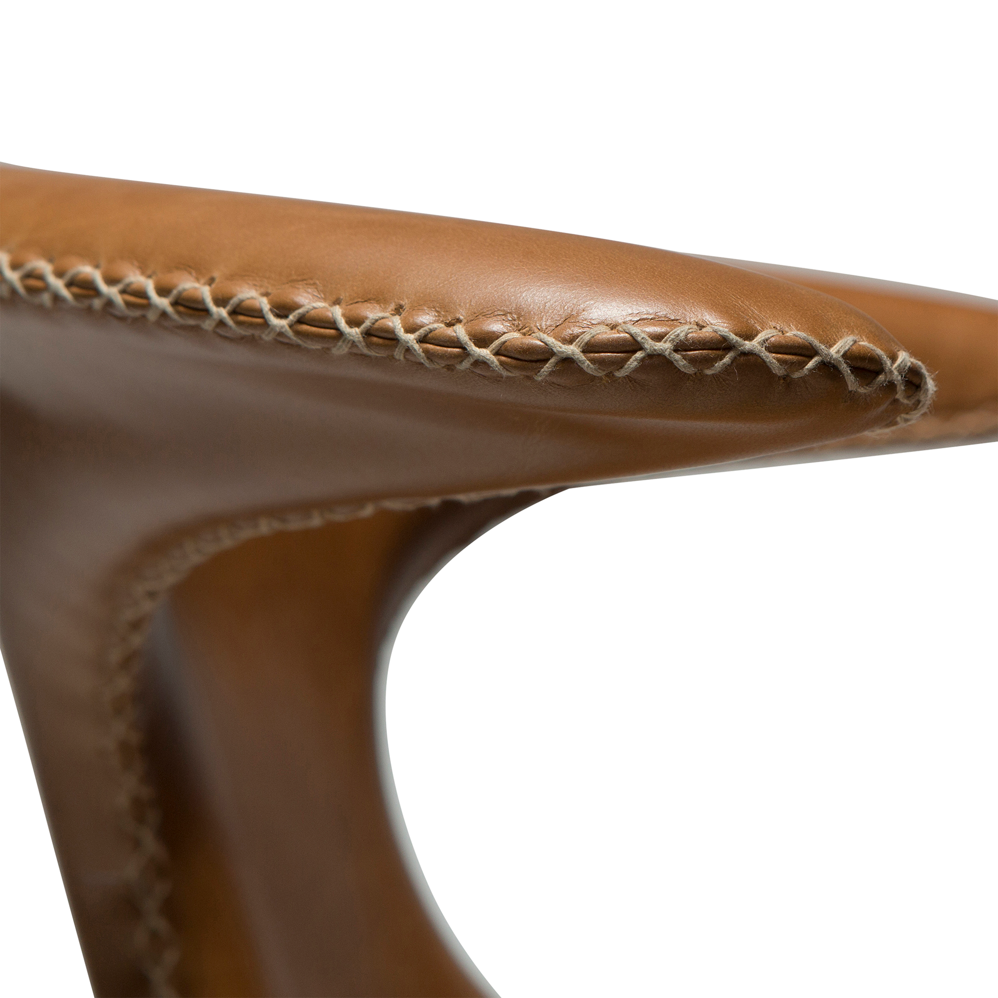 [var:Bezug=Vintage hellbraunes Kunstleder mit runden schwarzen Beinen] FLAIR Thekenhocker