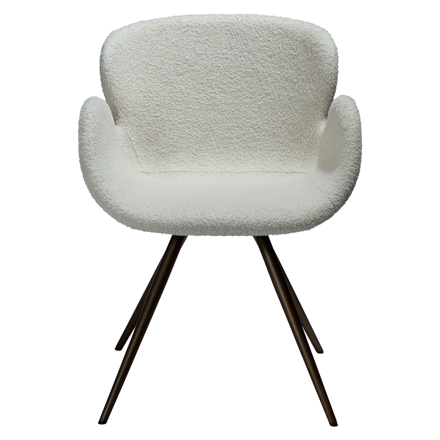 [var:Bezug=Taube RPES Bouclé mit antiken Messingbeinen] GAIA Sessel