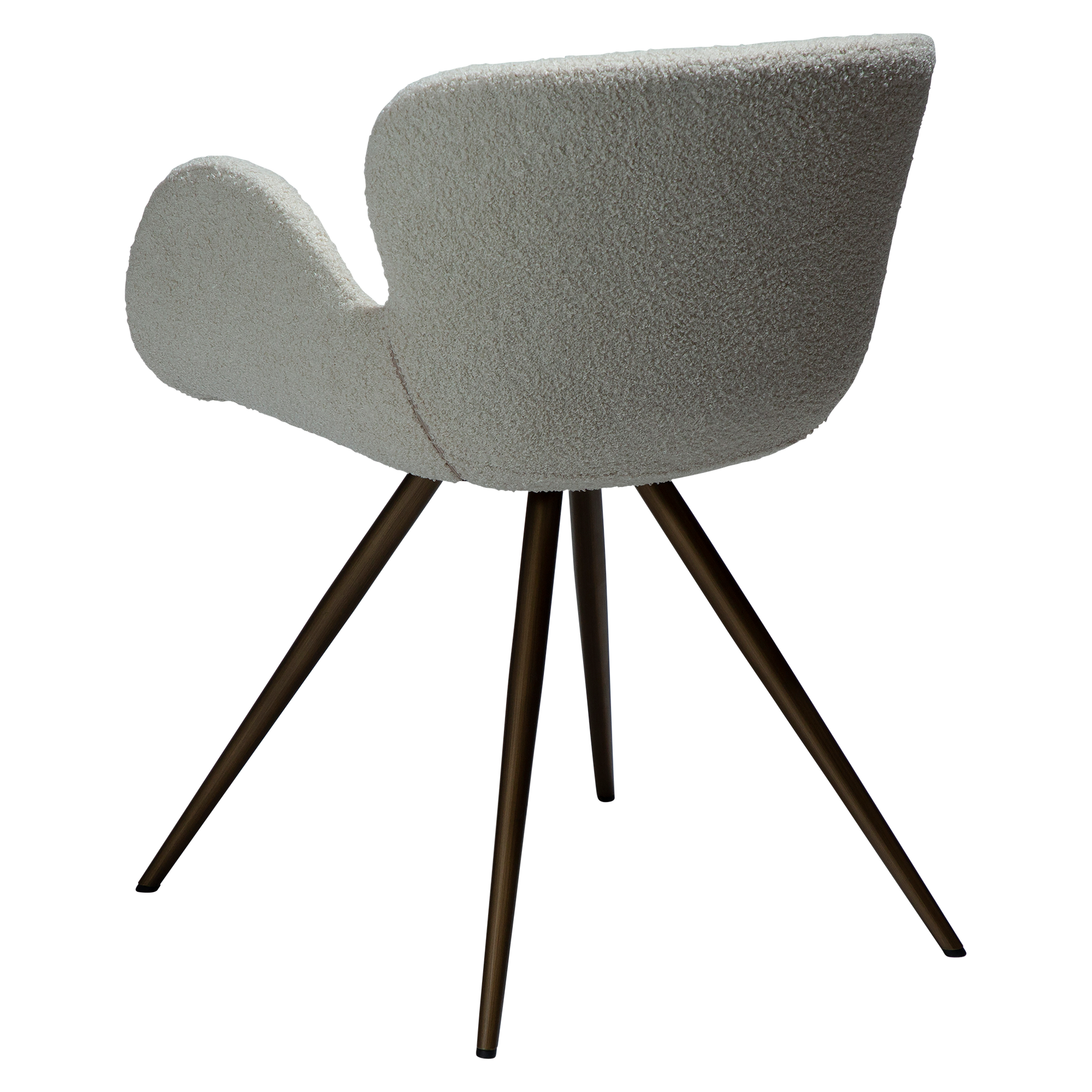 [var:Bezug=Taube RPES Bouclé mit antiken Messingbeinen] GAIA Sessel